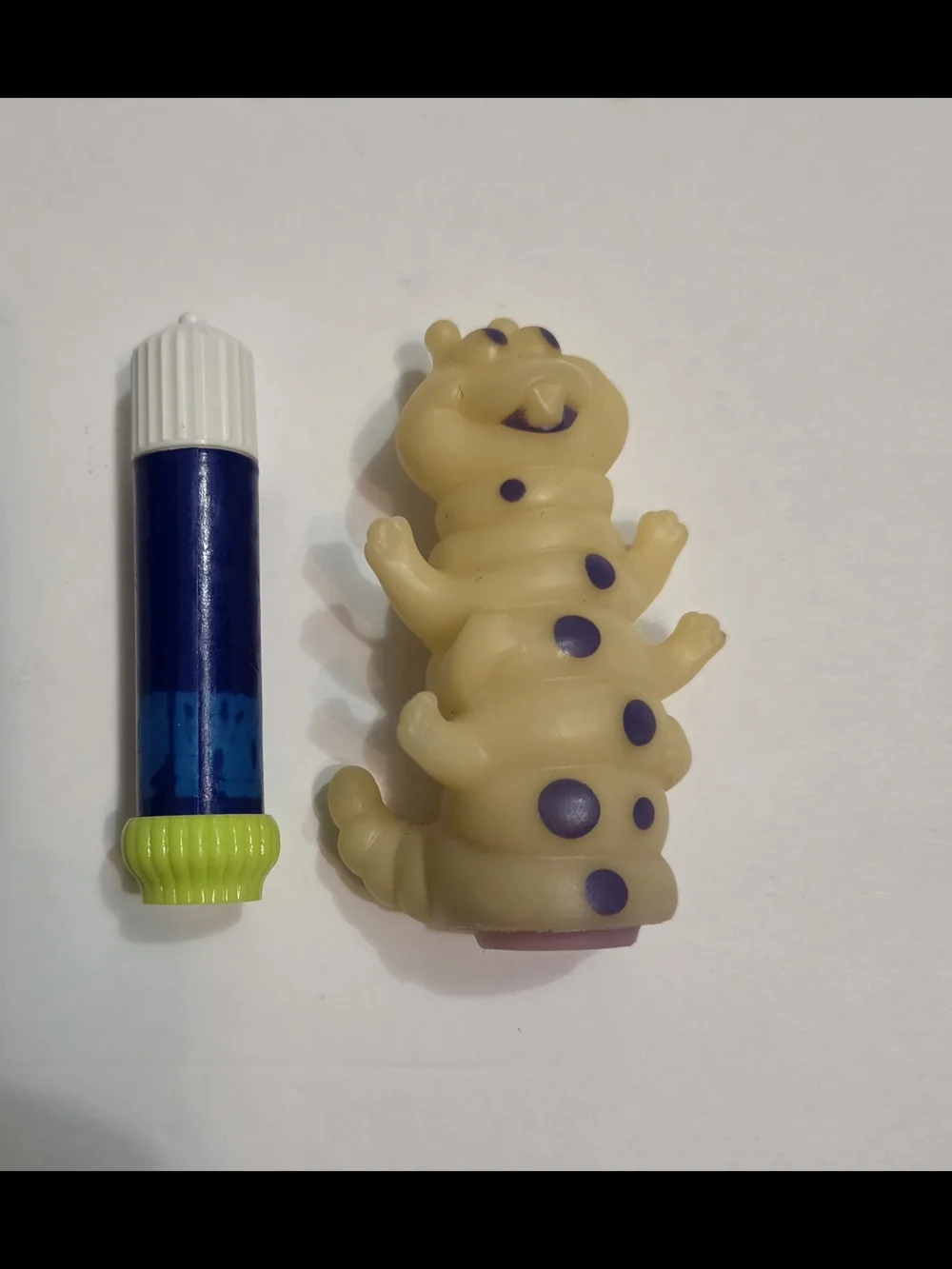 Vintage Avon Caterpillar Balm Holder Glow In The Dark